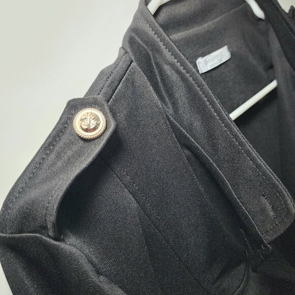 Black Chic Military-inspired blazer, jacket,  lightweight, mix blend material, l - Picture 10 of 13